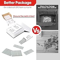 Vista 4 de SHALL 16 Gauge Finish Nails, 2000-Count (1-1/4, 1-1/2, 2, 2-1/2 Inch) 16GA Galvanized Finishing Nails Assorted, Nail Gun Nails & Small Finishing