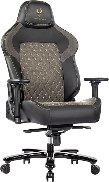 Big and Tall Gaming Chair 440LBS Gaming Chair with Metal Base Memory Foam Lumbar 4D Adjustable Armrest Computer Chair fo