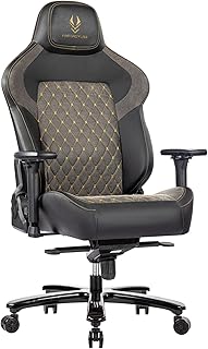 Big and Tall Gaming Chair 440LBS Gaming Chair with Metal Base Memory Foam Lumbar 4D Adjustable Armrest Computer Chair for Heavy People Ergonomic High-Back Computer Chair