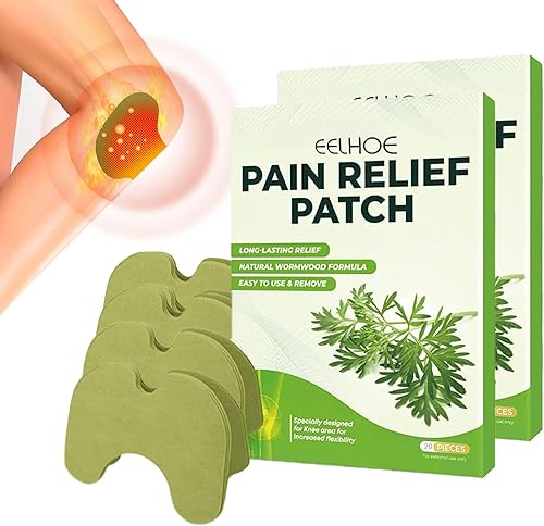 40 parches de rodilla, parche de alivio de rodilla para rodilla, parches de hierbas cálidas para parche de rodilla, extracto de ajenjo adhesivo para