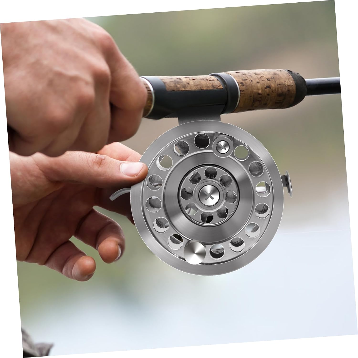 BESPORTBLE Fishing Gear Handle Wheel Accessories Reel Tackle Single Silver