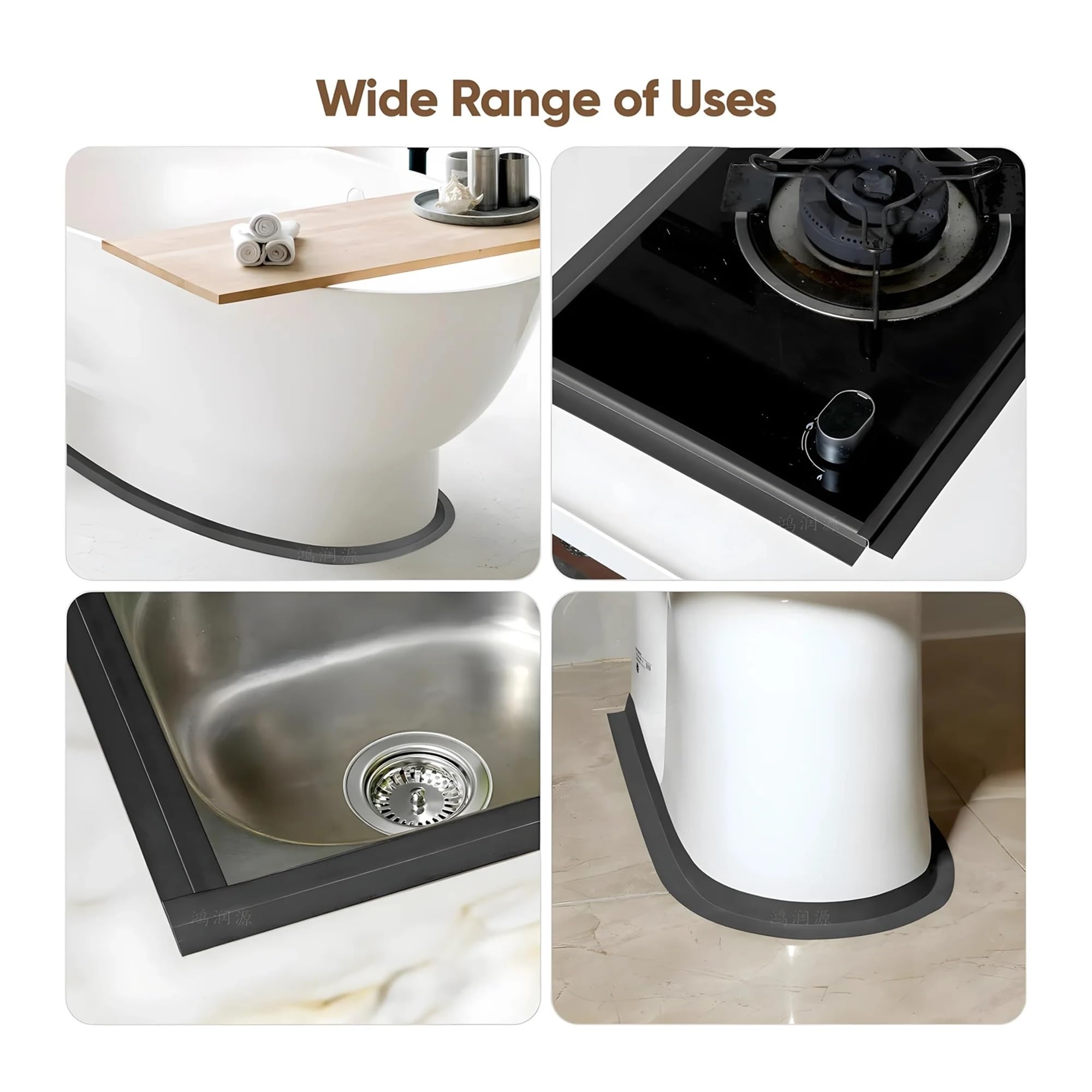 Nastro sigillante, 2 Rotoli di PVC Autoadesivo for Bagno, Vasca da, Colla Parete, lavello Cucina, sigillante for(Blue)