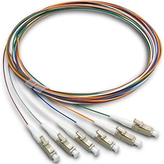 6 Strand Multimode OM3 50/125 LC-UPC Fiber Pigtail, 1.5 Meters LC-OM3 Fiber Optic Pigtail