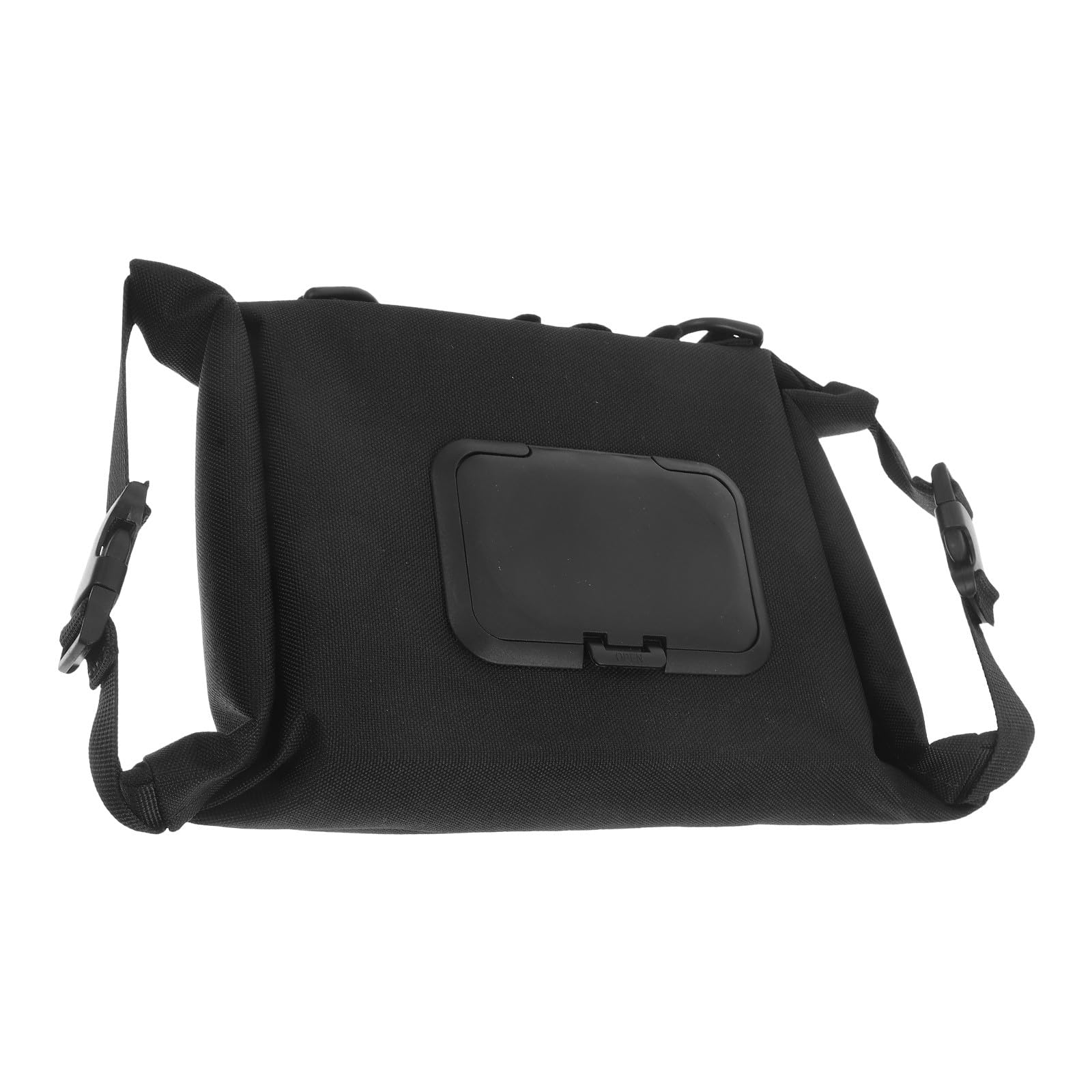 Estuche Portátil para Toallitas Húmedas Reutilizables de Lona Negra, Dispensador Colgante para Camping y Coche, Adecuado para Uso Bebés y Viajes