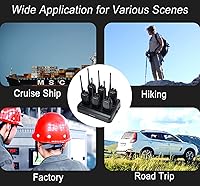 Vista 7 de BAOFENG BF-888S Walkie Talkies recargables para adultos, radios bidireccionales de mano de largo alcance con auricular y micrófono, Walkie Talkie