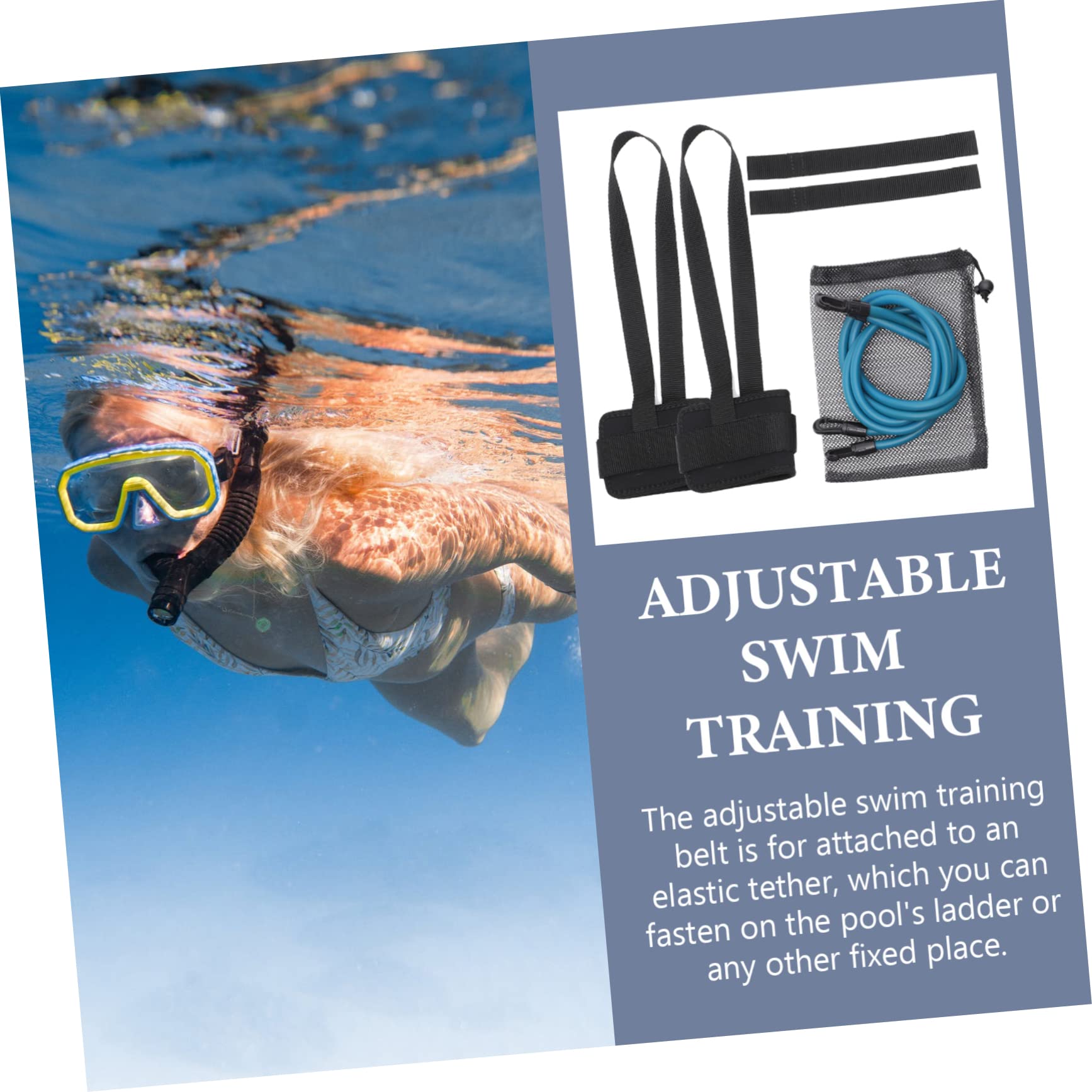 OSOLADY 1 Set Swim Training Belt Ankle Wraps Adult Boys and Girls Pool Exercise Equipment Swimming Gear Kit for Resistance Training