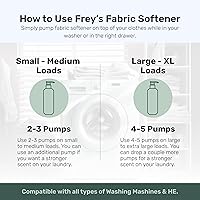 Vista 5 de FREY Suavizante y acondicionador de telas líquido natural Suavizante de ropa para ropa Funciona en todas las máquinas + HE Alimentado por
