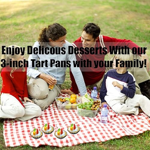 Miniatura 7 de DATANYA Mini moldes para tartas removibles de 3 pulgadas, acero al carbono antiadherente para quiche, molde de lata de tarta de tarta de 0.8