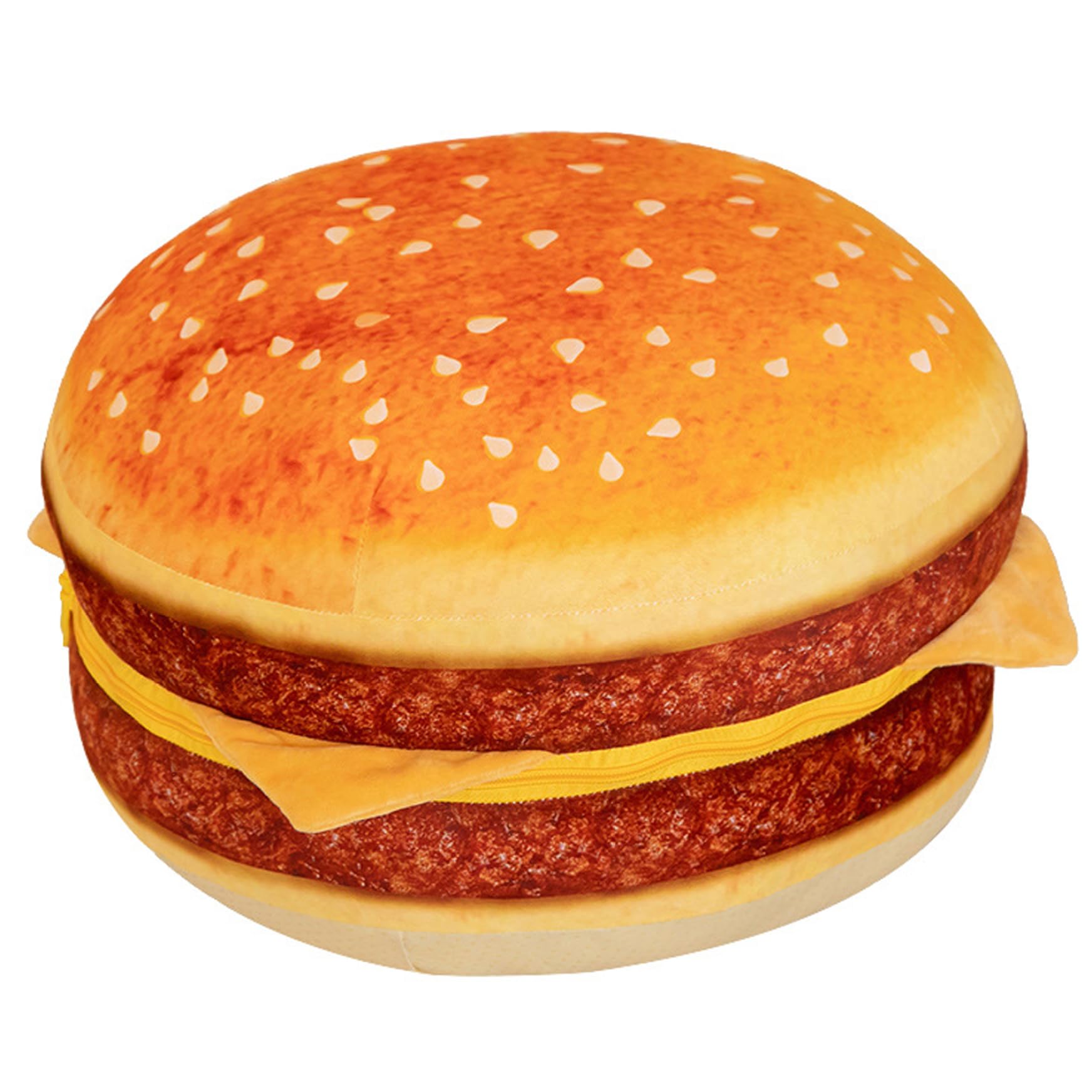 Uanqfegy Ultra Soft Cheeseburger Throw Pillow Plush, Cute Hamburger Toy Comfortable Nap Cushion for Adults Kids