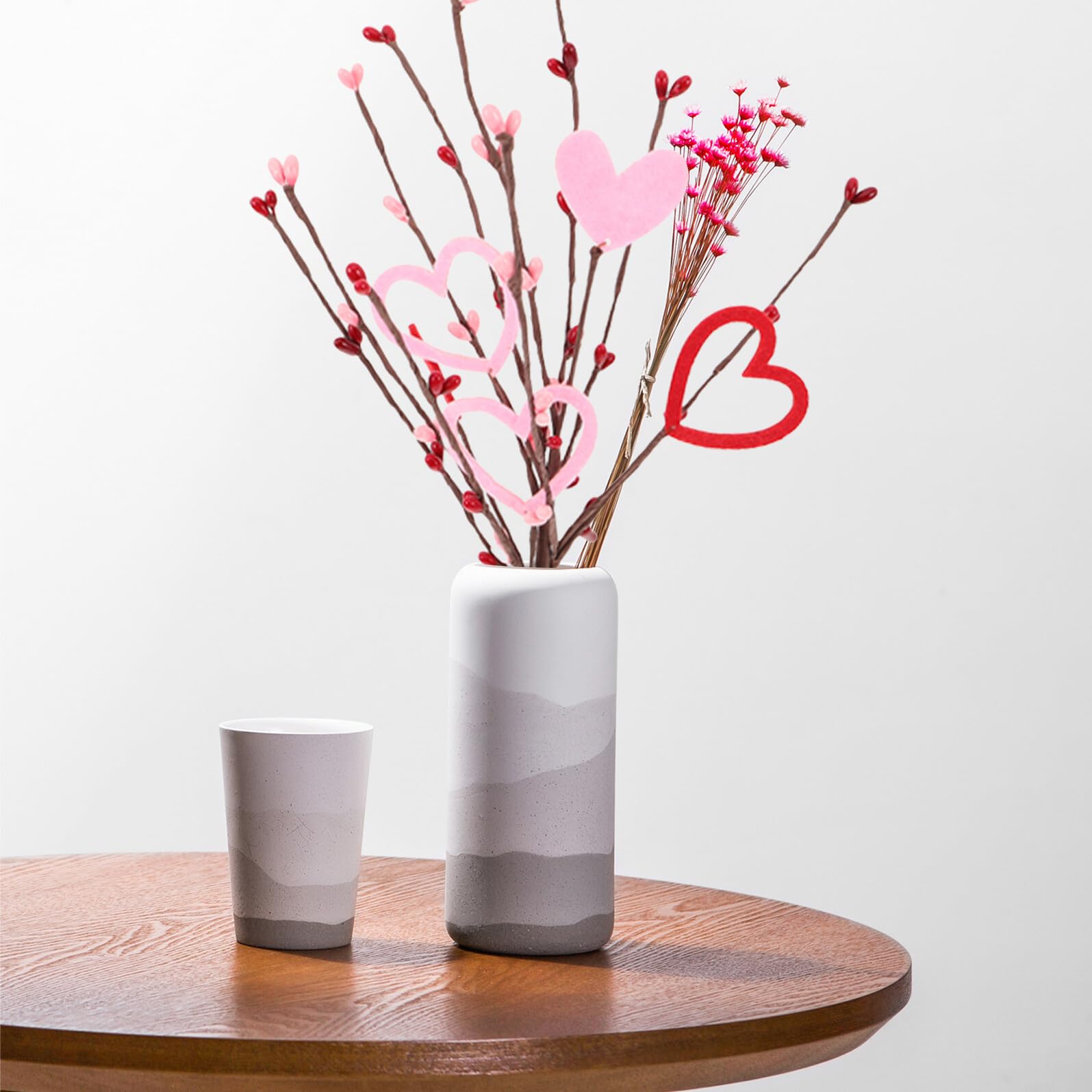 Gatuida 10 Piezas de Ramitas Artificiales Bayas Rojas y Forma de Corazón Ramo Decorativo para San Valentín Obsequio Romántico y Decoración para Bodas Mesas y Aniversarios