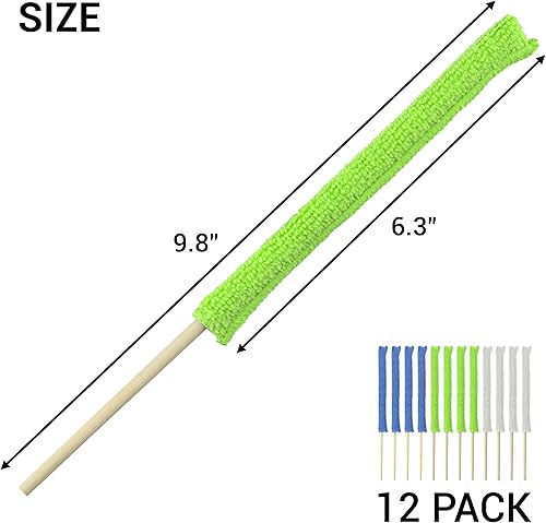 Miniatura 2 de 12 piezas de microfibra con detalles de plumero, cepillo de limpieza de hendiduras, plumero de microfibra, mini plumeros para limpiar el hogar,
