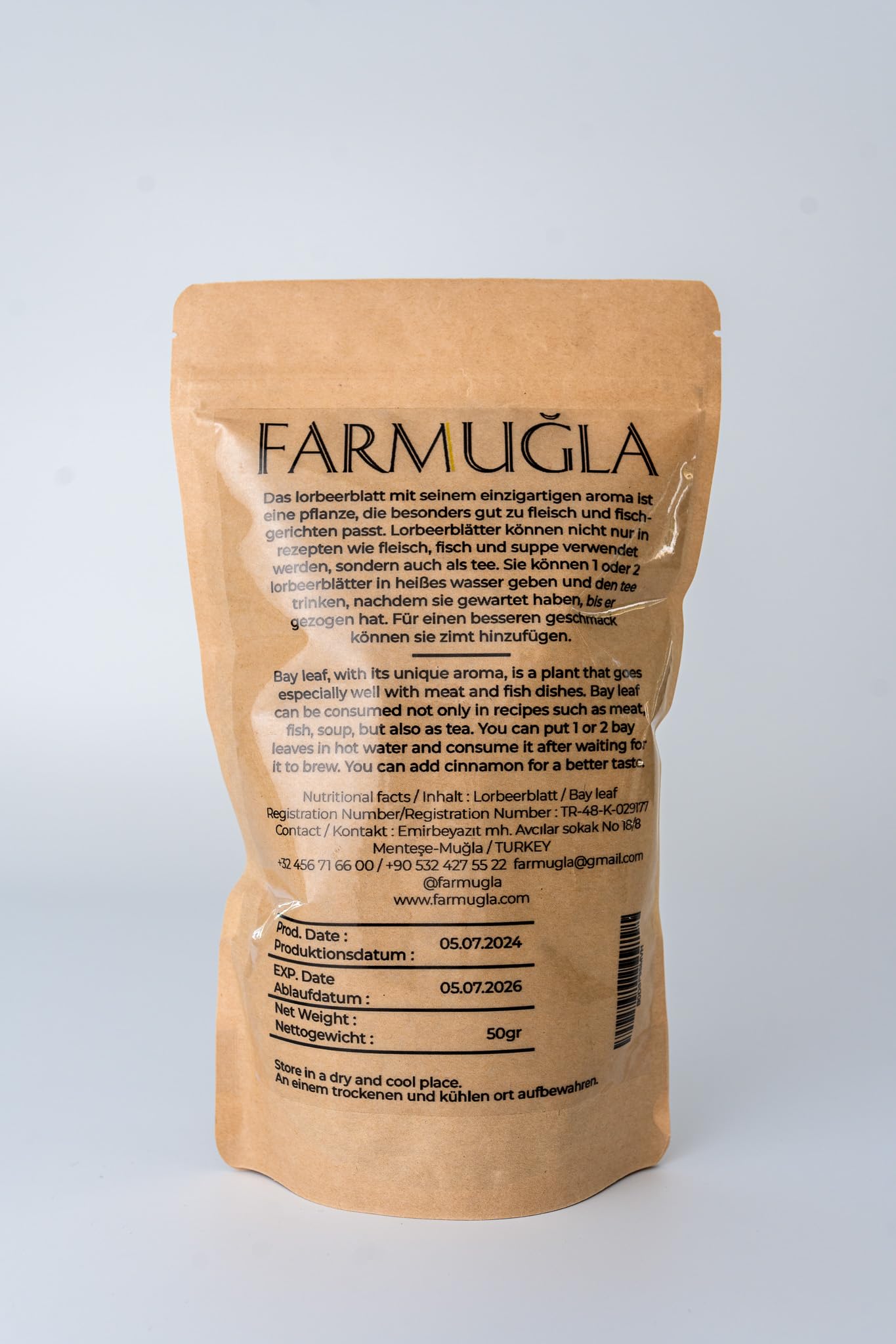Confezione da 50 grammi di foglie di alloro – Profumo di relax naturale e alloro aromatico per uso domestico, ideale per la pulizia e il calmante della stanza