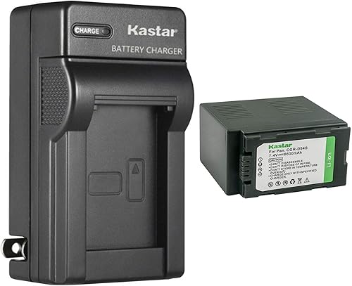 Kastar Paquete de 1 cargador de batería CGA-D54 y cargador de pared de CA para Panasonic AG-DVC80 AG-DVC80P, AG-DVC180 AG-DVC180A, AG-DVX100,