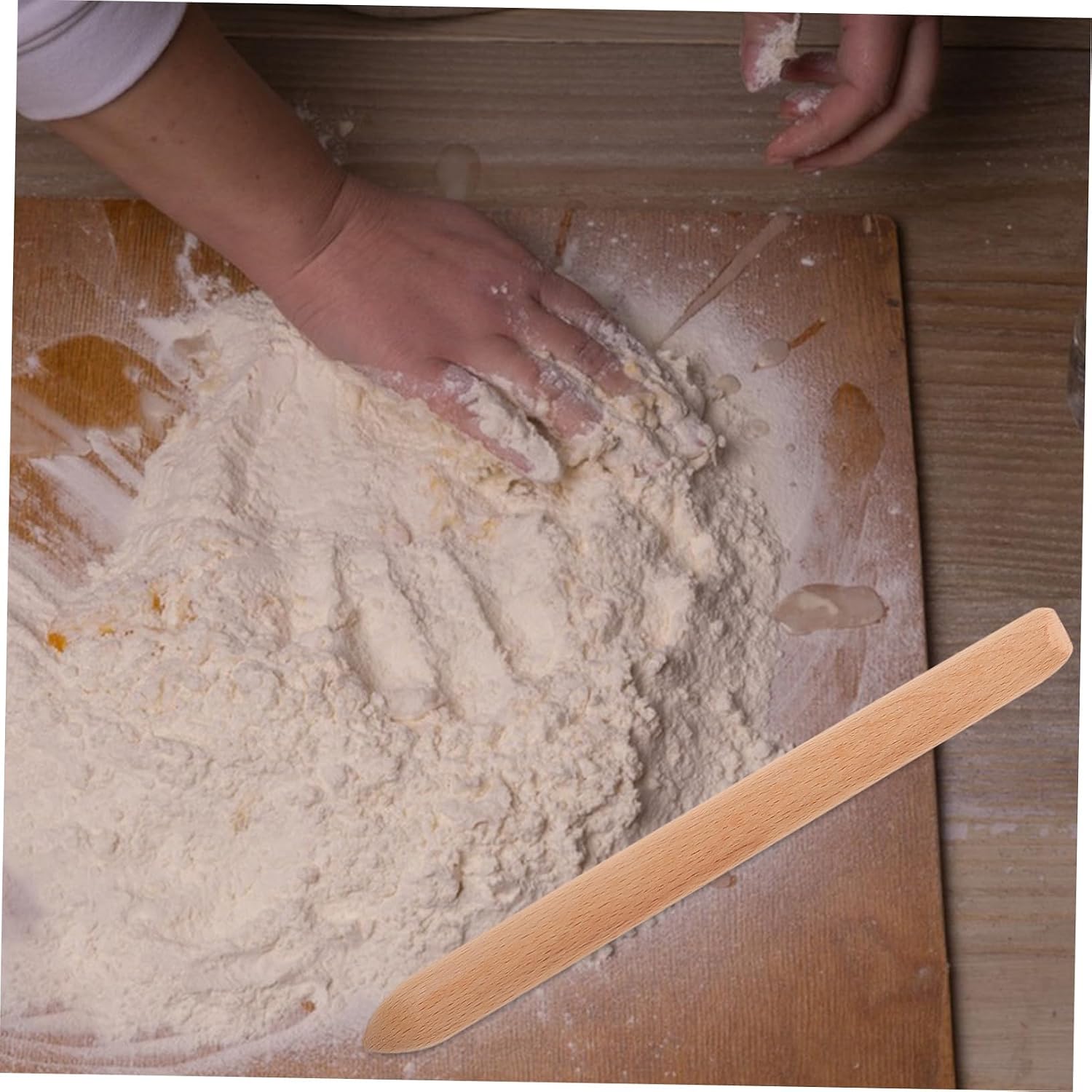 11 Inch Wooden Sourdough Stir Stick Spatula for Dough Mixing