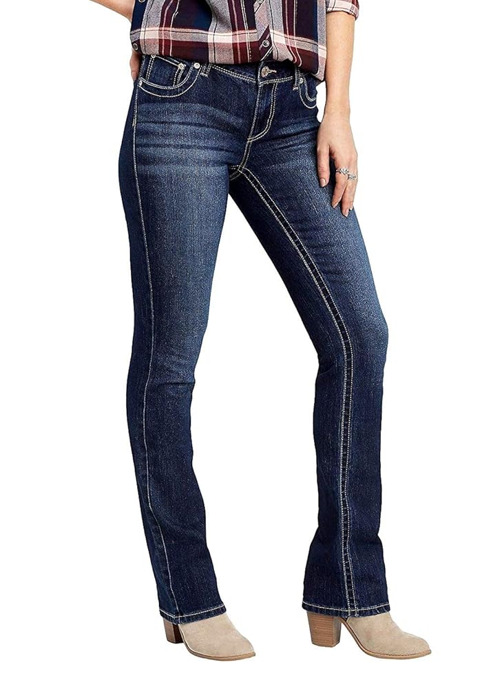 Women's Junior Blue Denim Premium Stretch Bootcut/Straight