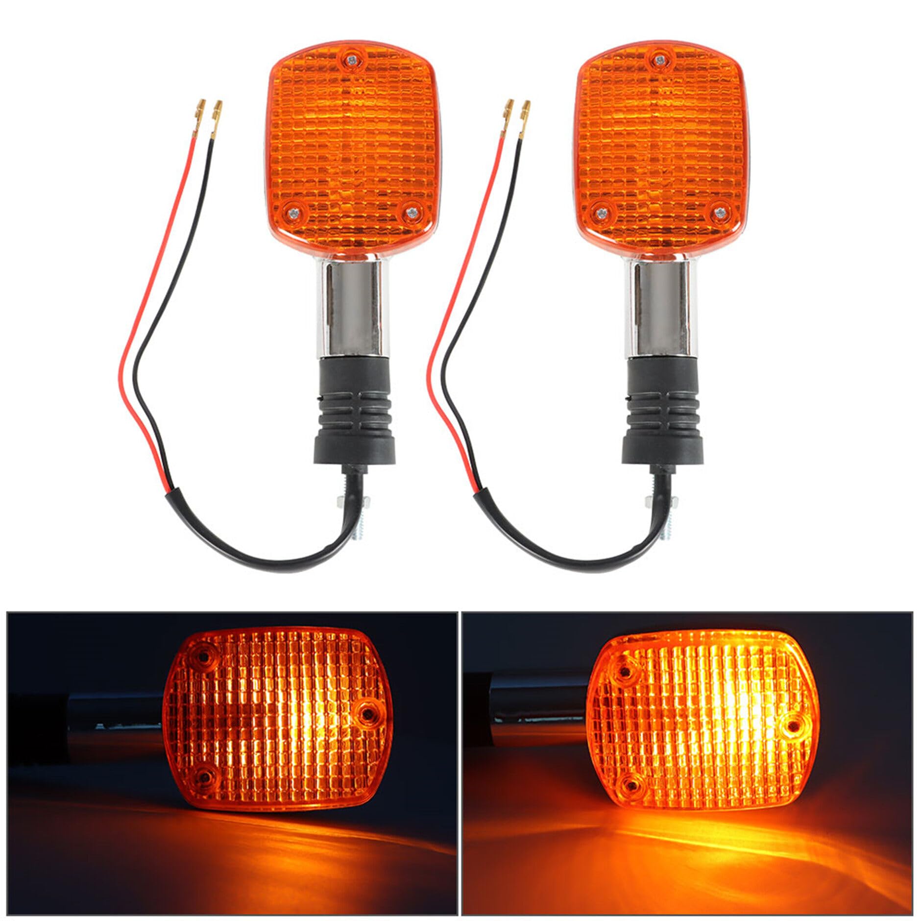 GENRICS 2Pcs Motorcycle Turn Signal Light Blinker Indicator
