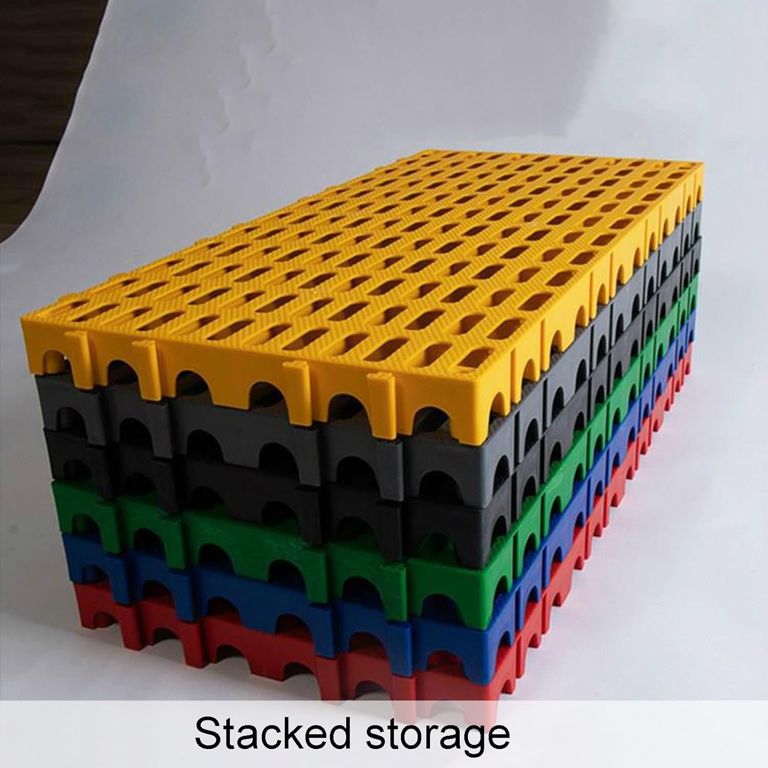 Plastic Pallet, Lightweight Storage Grid Pad, Breathable Grid Ventilation Pallet for Restaurant Kitchens Shops Supermarket Basement Storage Warehouse(Gray,50x50x5cm-1PC)