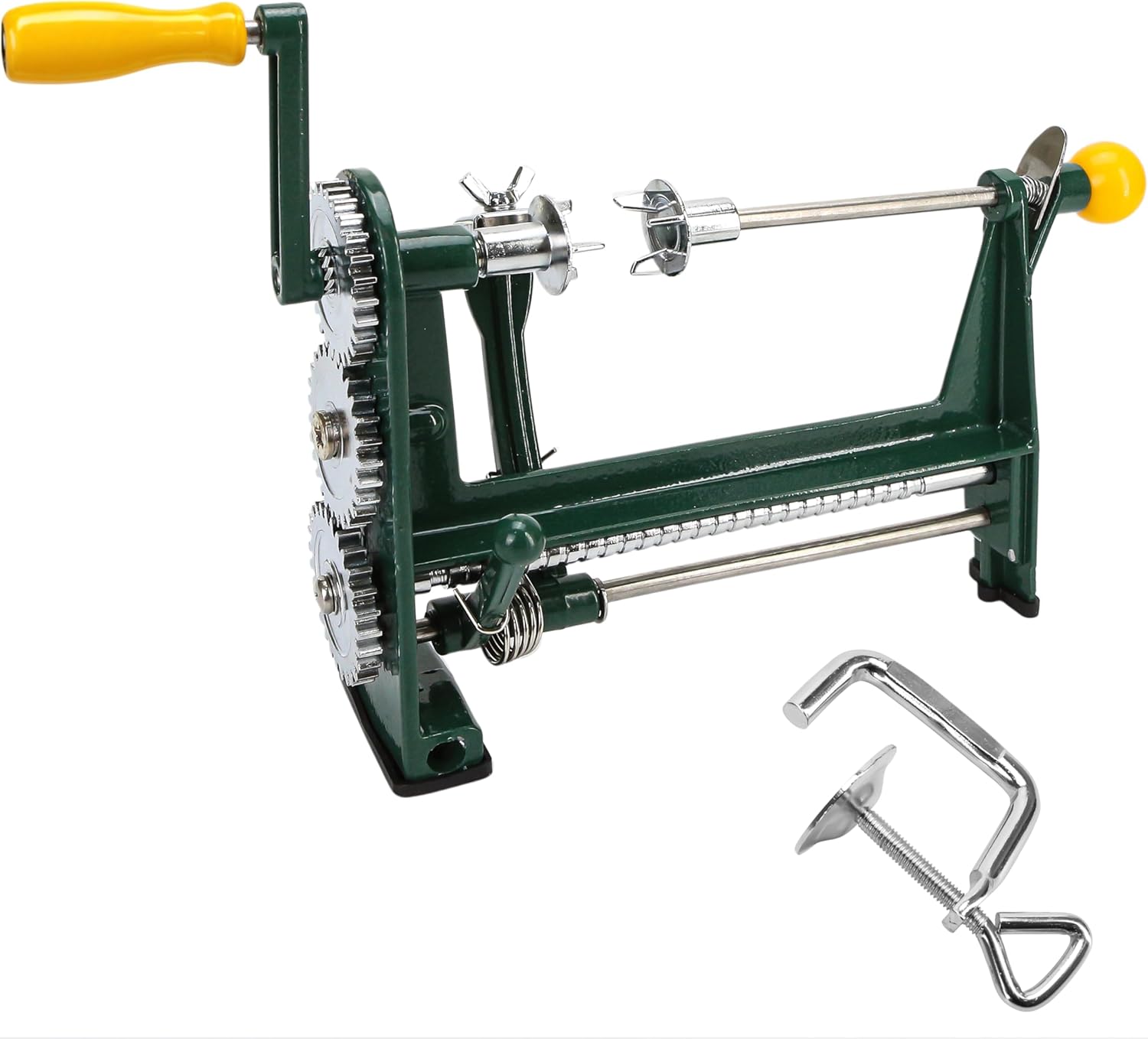 Hand Crank Orange Twist Peeler Machine, Multifunction Stainless Steel Fruit & Citrus Peeling Tool for Apple Kiwi Potato, Adjustable Clamp-on Kitchen Gadgets for Desk or Table, Household Tool