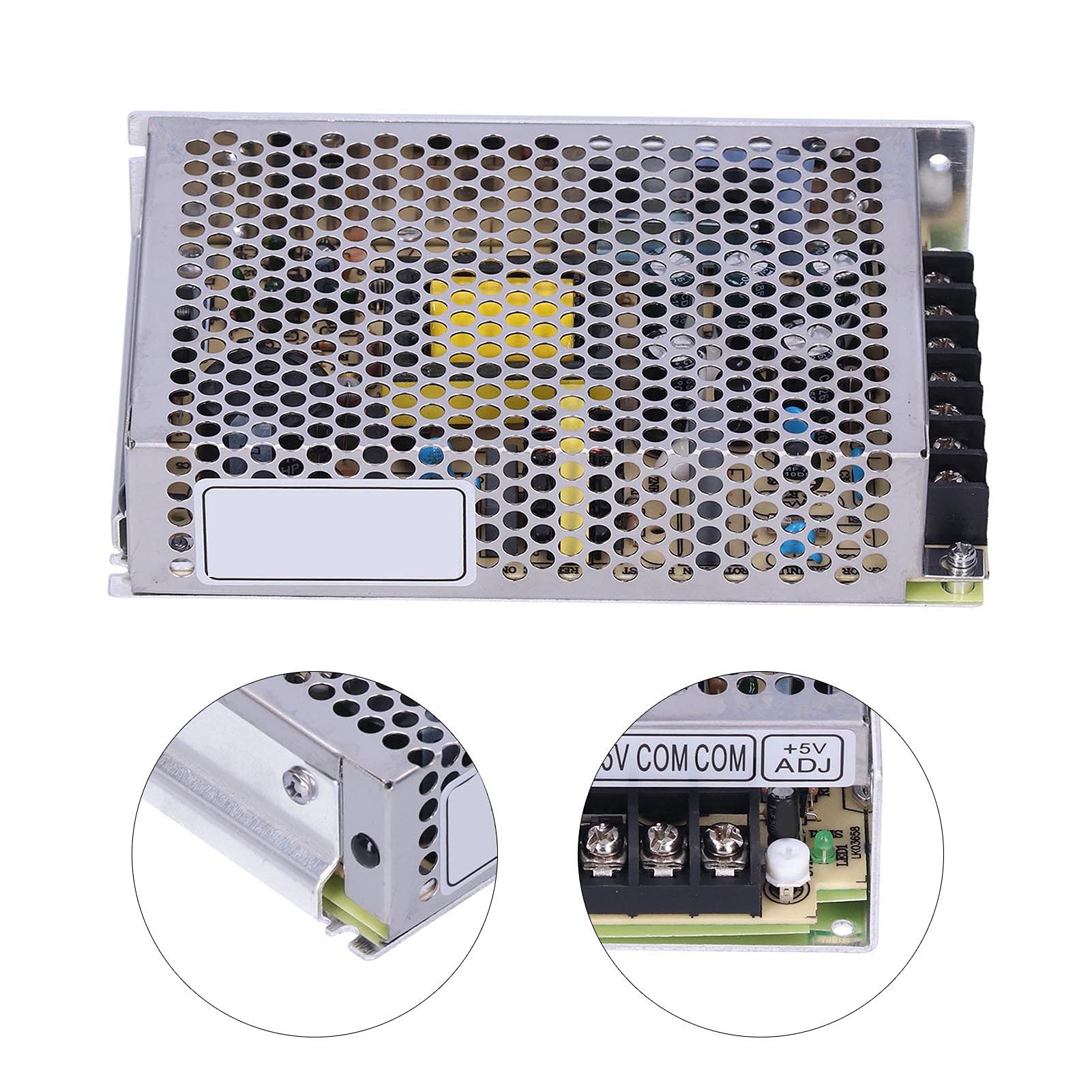 Alimentation à Découpage 60W Double Sortie 5V 4A & 12V 3A, Convertisseur AC/DC pour Projets Électroniques, LED – Entrée 100-240V AC – Boîtier Aluminium
