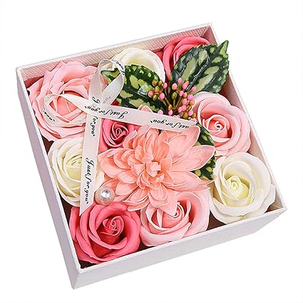 Amazon Formemory ソープフラワー 花束 ローズ 造花 枯れない花 バラ 手作り バレンタインデー プレゼント 誕生日 母の日 結婚記念日 昇進 転居 先生の日 クリスマスブーケギフト 贈り物 お祝い 贈答品 ボックス付き 造花 オンライン通販