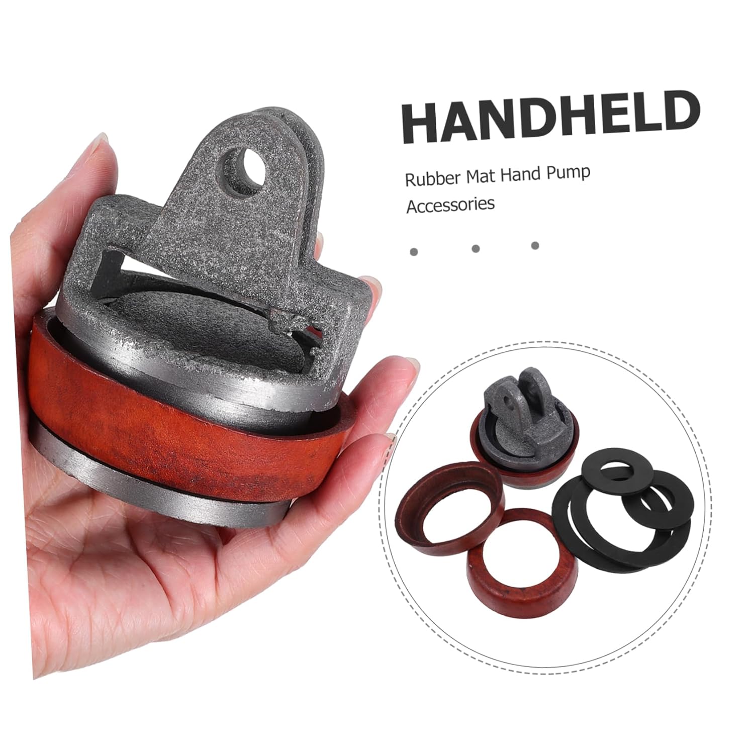 Pump Hand Parts Heavy Duty Cast Iron Pitcher Pump Plunger Leather Cup Replacement Manual Water Accessories