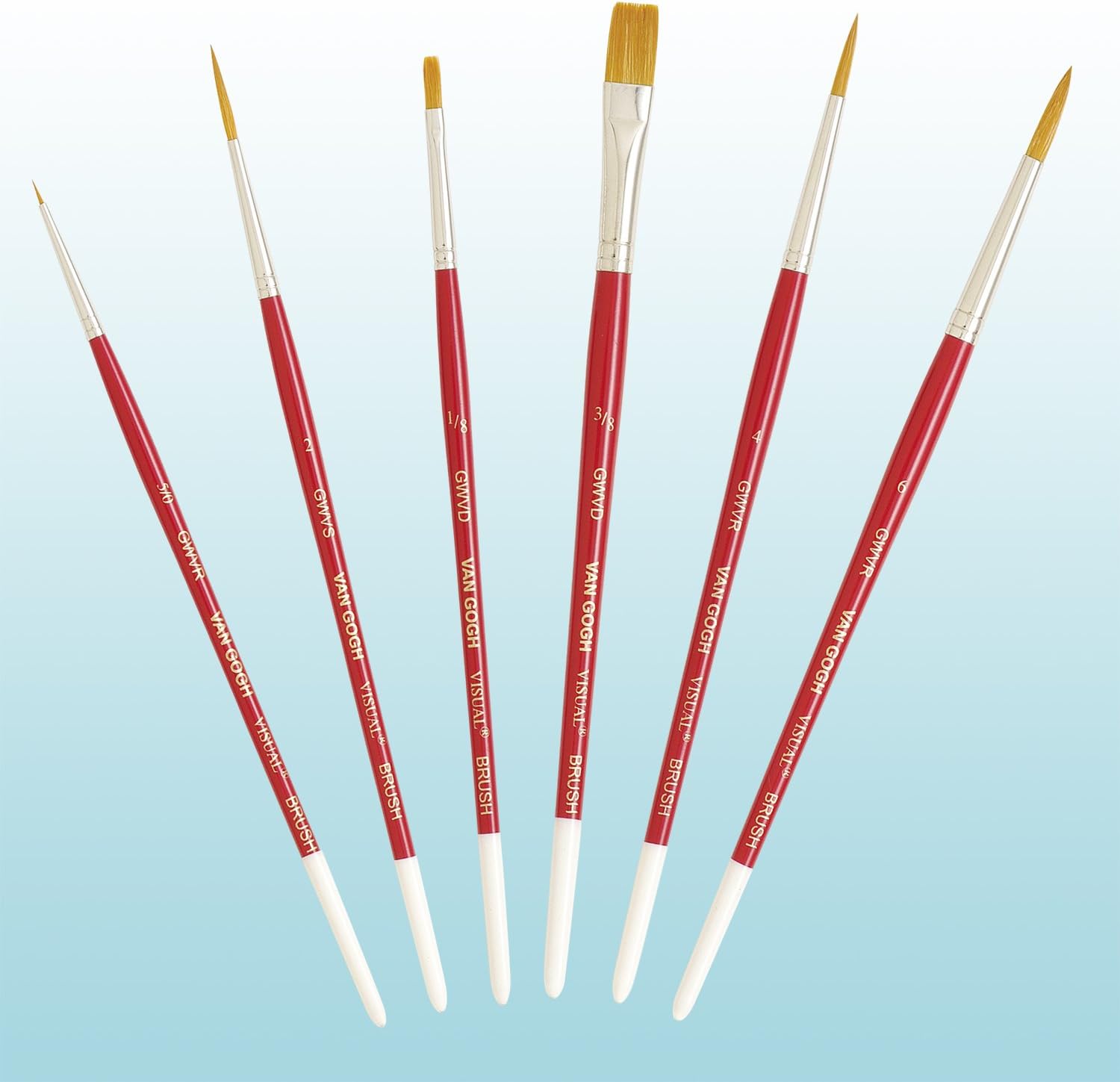 Set six-pack Van Gogh watercolor design Yohitsu visual brush