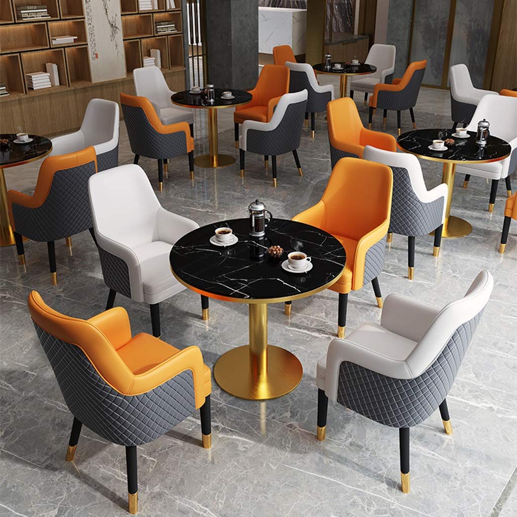 Dining Chair Kitchen Dining Room Furniture Chairs Living Room Armchair Modern High Back Padded Soft Seat Leather Dining Chairs for Office Dining Kitchen Bedroom (Color : White)