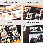 Scrapbook Album,ZEEYUAN Travel Leather Photo Album"World Map"Vintage DIY Photo Book Retro Sketchbook 60 Pages Special Valentines Birthday Gifts for Father Boyfriend