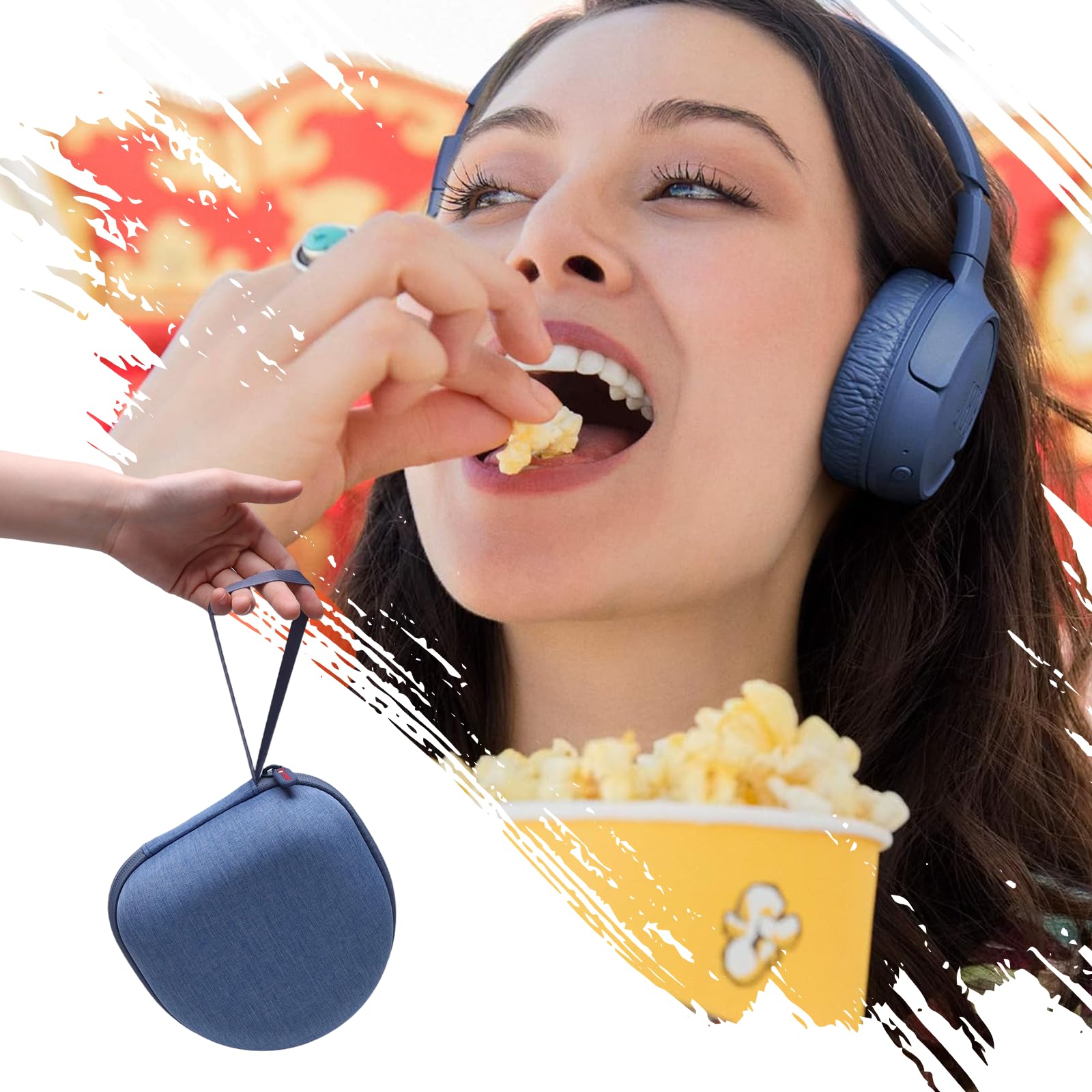 Étui de Protection pour Casque Bluetooth JBL Sony Bose Soundcore (Bleu)