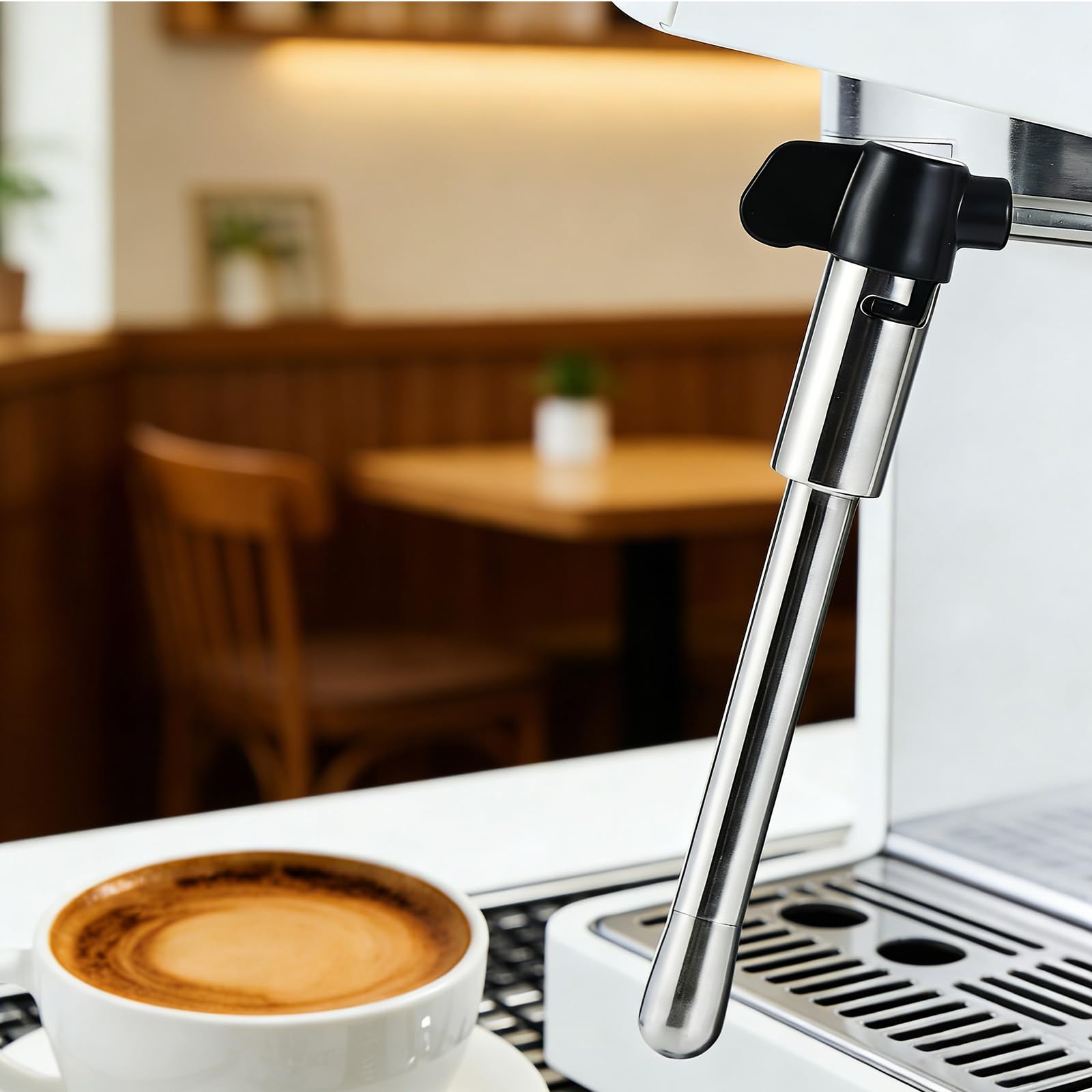 FARYODI Boquilla de vapor para cafetera de acero inoxidable 304, varios agujeros, intercambio de vapor, lanza de vapor para cafeteras con boquilla mejorada para cafetera EC685 - 4