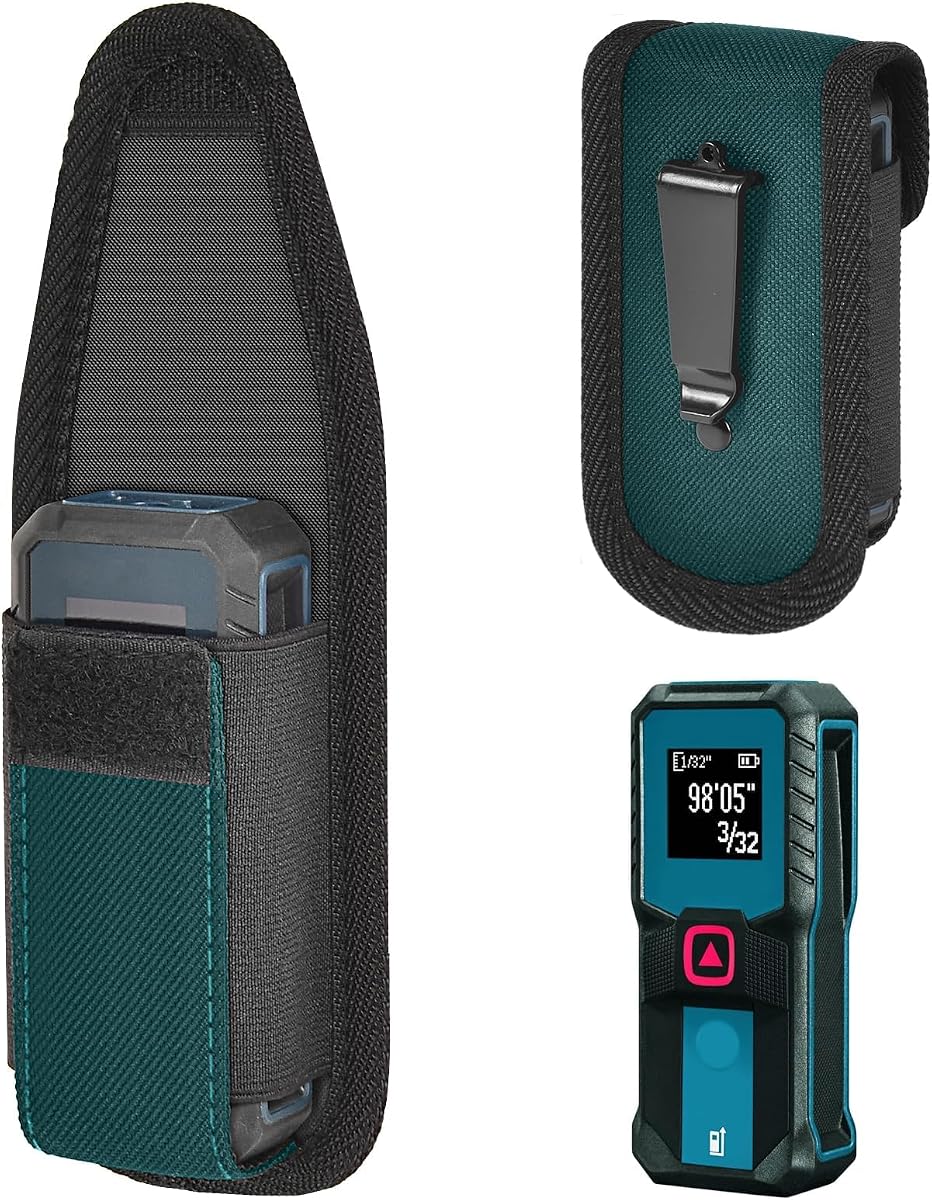 Estuche de herramientas de medición láser para medidor láser Bosch GLM100-23/GLM165-40 Medición de distancia de nivel Blaze, también apto para dispositivo de cinta digital MiLESEEY de 229 pies (solo bolsa)