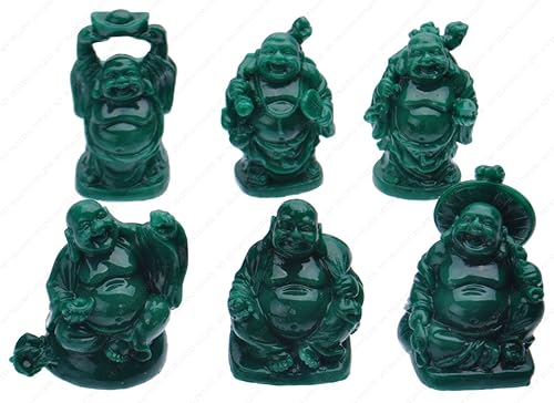Miniatura 7 de Figura de Buda con texto en inglés Happy laughing juego de 6 20in