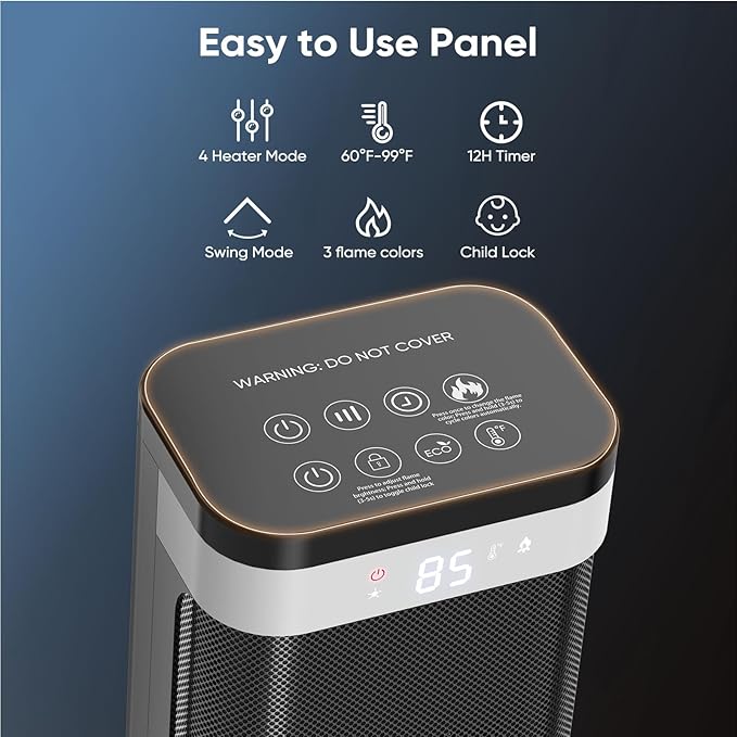 Calefactor Eléctrico Portátil Cerámico 1500W 120V miniatura 4