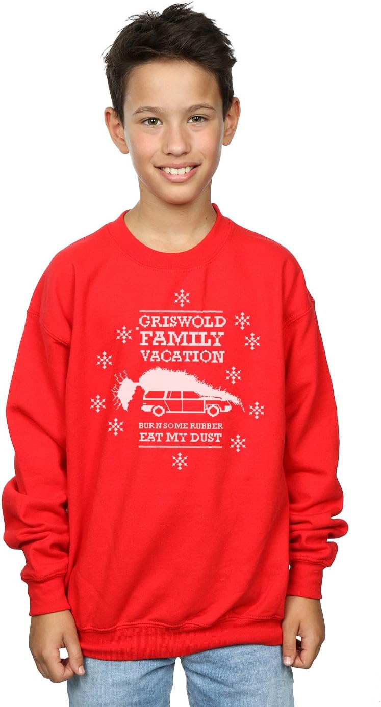 National Lampoon's Christmas Vacation Boys Eat My Dust Sweatshirt 9-11 Years Red
