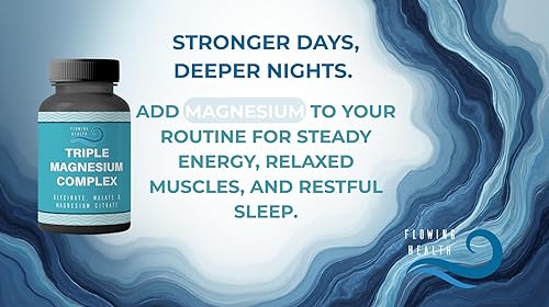 Miniatura 11 de Complejo triple de magnesio (60 cápsulas) - 470 mg de glicinato, malato y citrato de magnesio