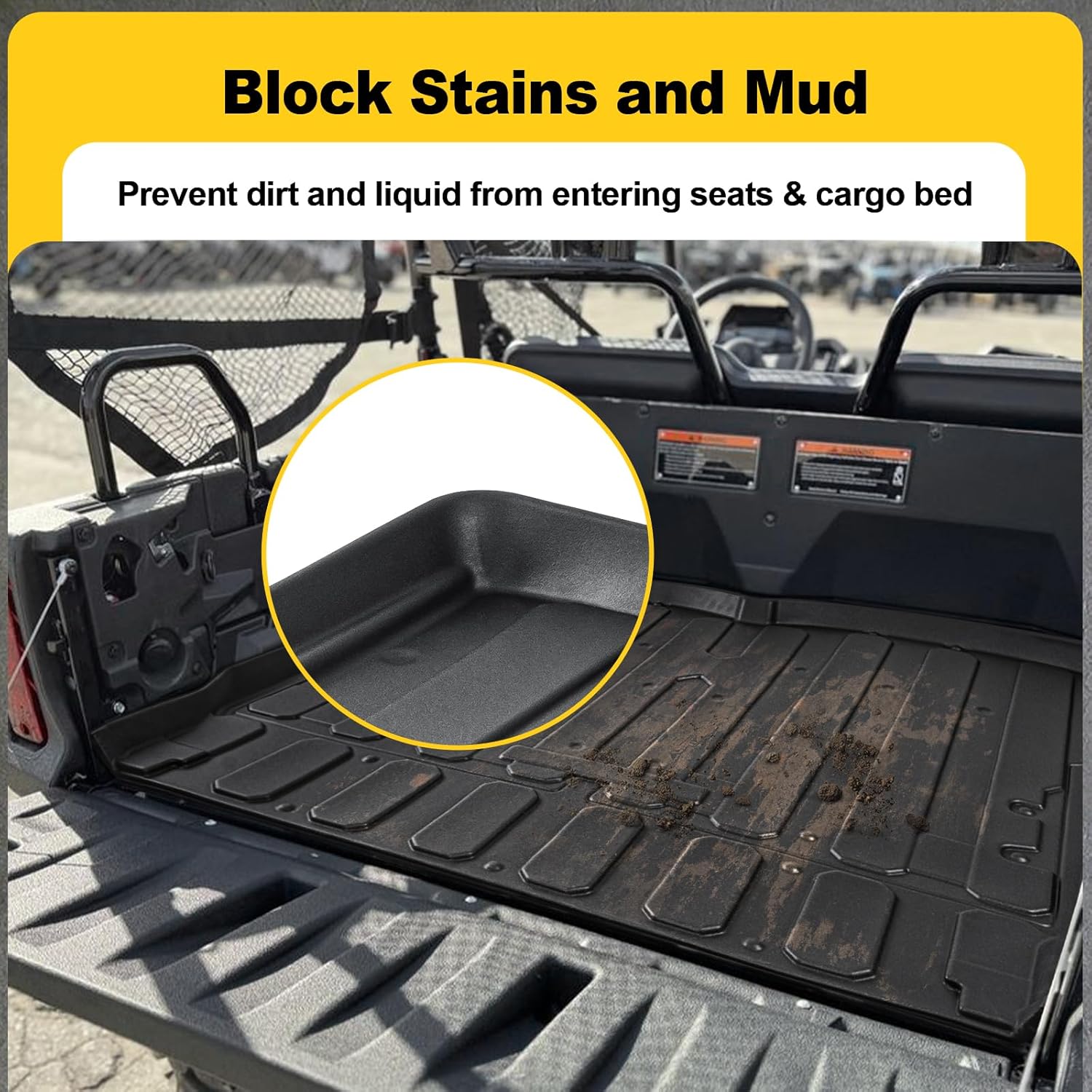 Rear Cargo Bed Mat Liner Compatible with Pioneer 1000-5 2016-2024 Accessories Cargo Trunk Tray UTV