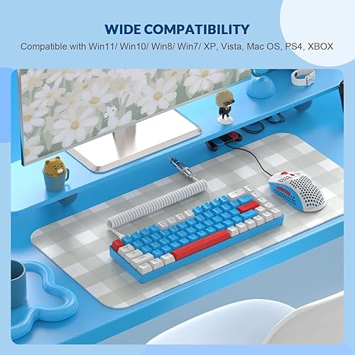 Miniatura 5 de ZIYOU LANG RK-T8PR0 Combo de teclado y mouse mecánicos con cable 65% para juegos con retroiluminación LED RGB, anti-fantasma, TKL Mini de 68 teclas