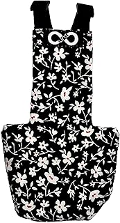 Chicken Diapers for Hens, Rooster, Ducks, Ducklings - Reusable, Adjustable, Size That FITS, XS Small Medium Large XL by Uni Infinity (Chicken Small, Black Floral)