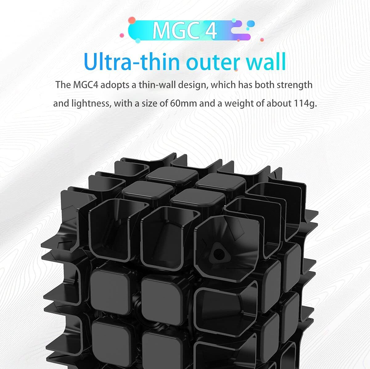 CuberShop YJ MGC 4x4 Magnetic Stickerless Speed Cube, Yj Mgc 4 4x4 Flagship, 4 by 4 yj mgc Professional 60mm stickerless Cube, YongJun MGC Series Best 4x4x4 Speed Cube