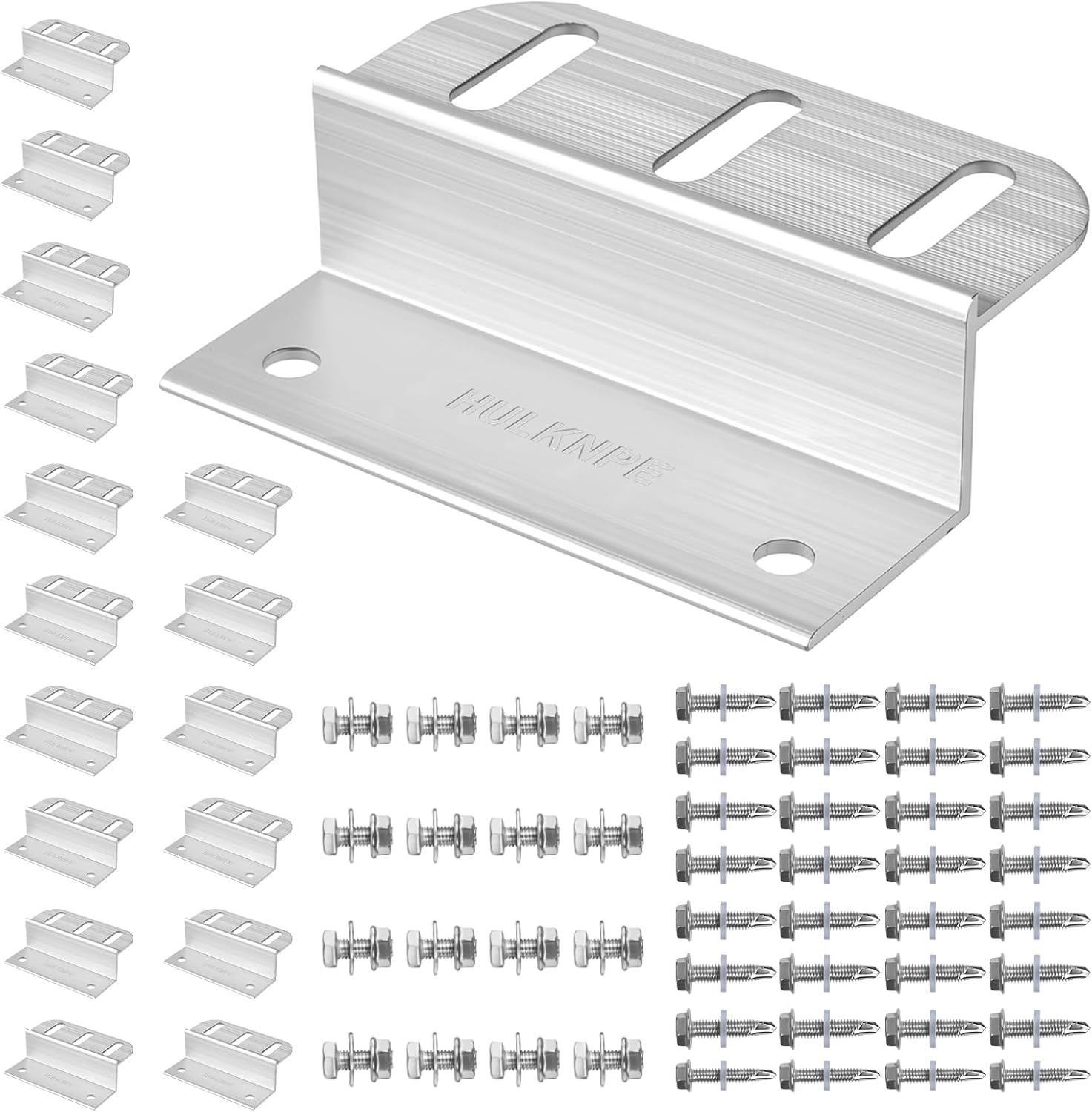 Z Brackets Photo voltaic Panel Mounting Package (16 Pack) Heavy Responsibility Multi-Slot Aluminum Corrosion-Resistant for RV, Boat, Roof, Off-Grid & Photo voltaic Panel Maintain Down