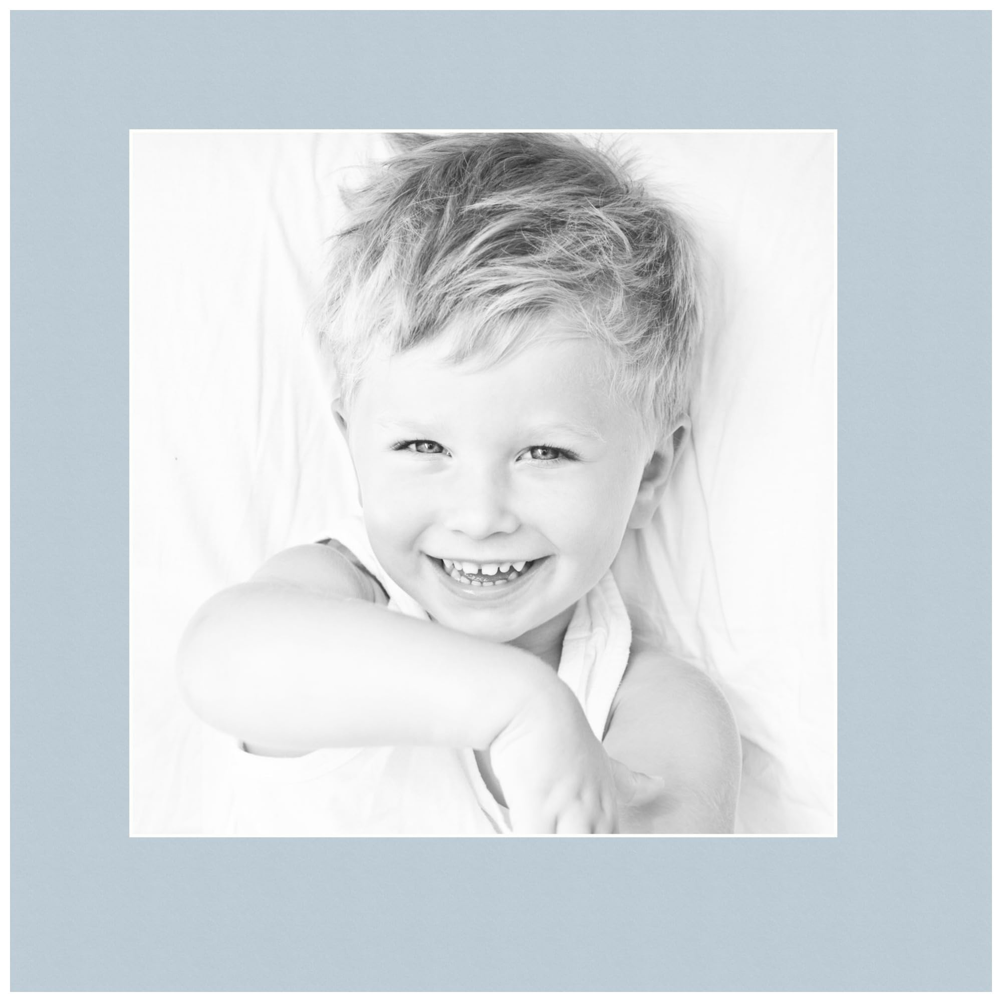 10x10 Fountain Blue/Baby Blue Custom Mat for Picture Frame with 6x6 Opening Size (Mat Only, Frame NOT Included) - 1 Pack