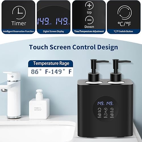 Miniatura 2 de Calentador de loción, calentador de aceite de masaje Yofuly para terapia de masaje, calentador eléctrico de aceite de masaje con cuatro botellas de