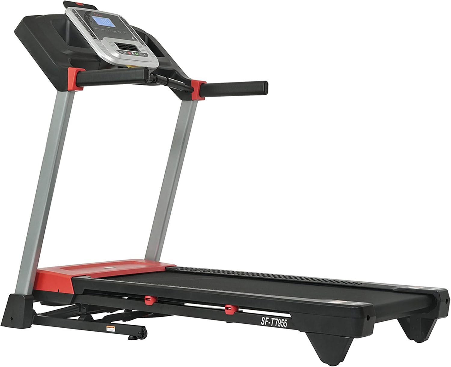 Sunny Health & Fitness Treadmill with Auto Incline, Shock Absorption, Pulse Sensors & Bluetooth — Optional SunnyFit App Compatibility