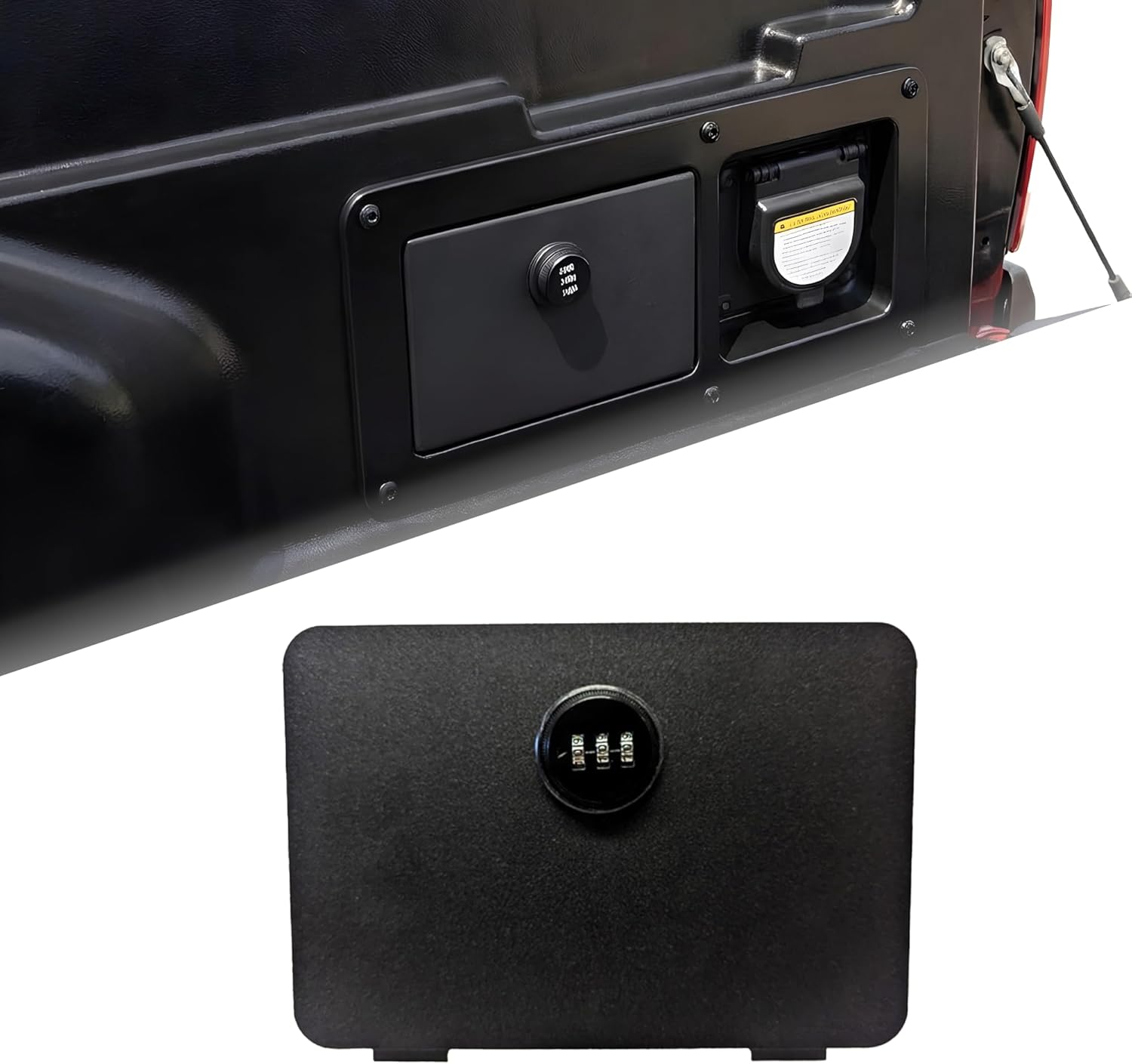 Pop N Lock PL5235 Bed Vault XL for 2005-2022 Tacoma, Bed Storage Combination Lock Vault Kit with Anti Theft and Dust Cover