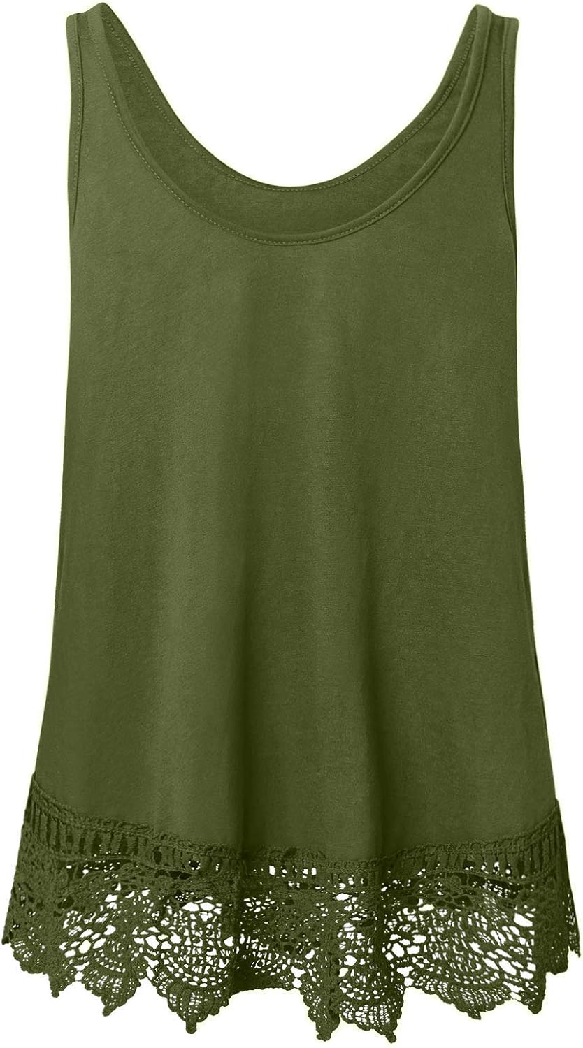Plus Size Swing Lace Flowy Tank Top for Women - Image 4
