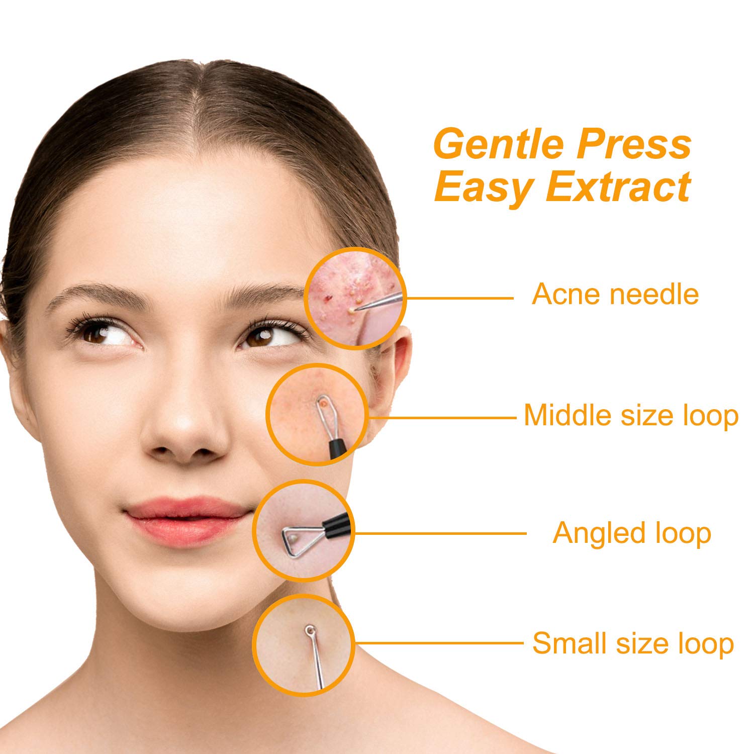 Blackhead Extractor Tool Bag, Pimple Popper Tool Kit, for Nose Facial Pore, Blemish Tweezers Remove Whitehead Extraction (Black box, Rainbow) : Beauty & Personal Care