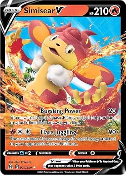 Crown Zenith Holofoil Simisear V 022/159 - Ultra Rare