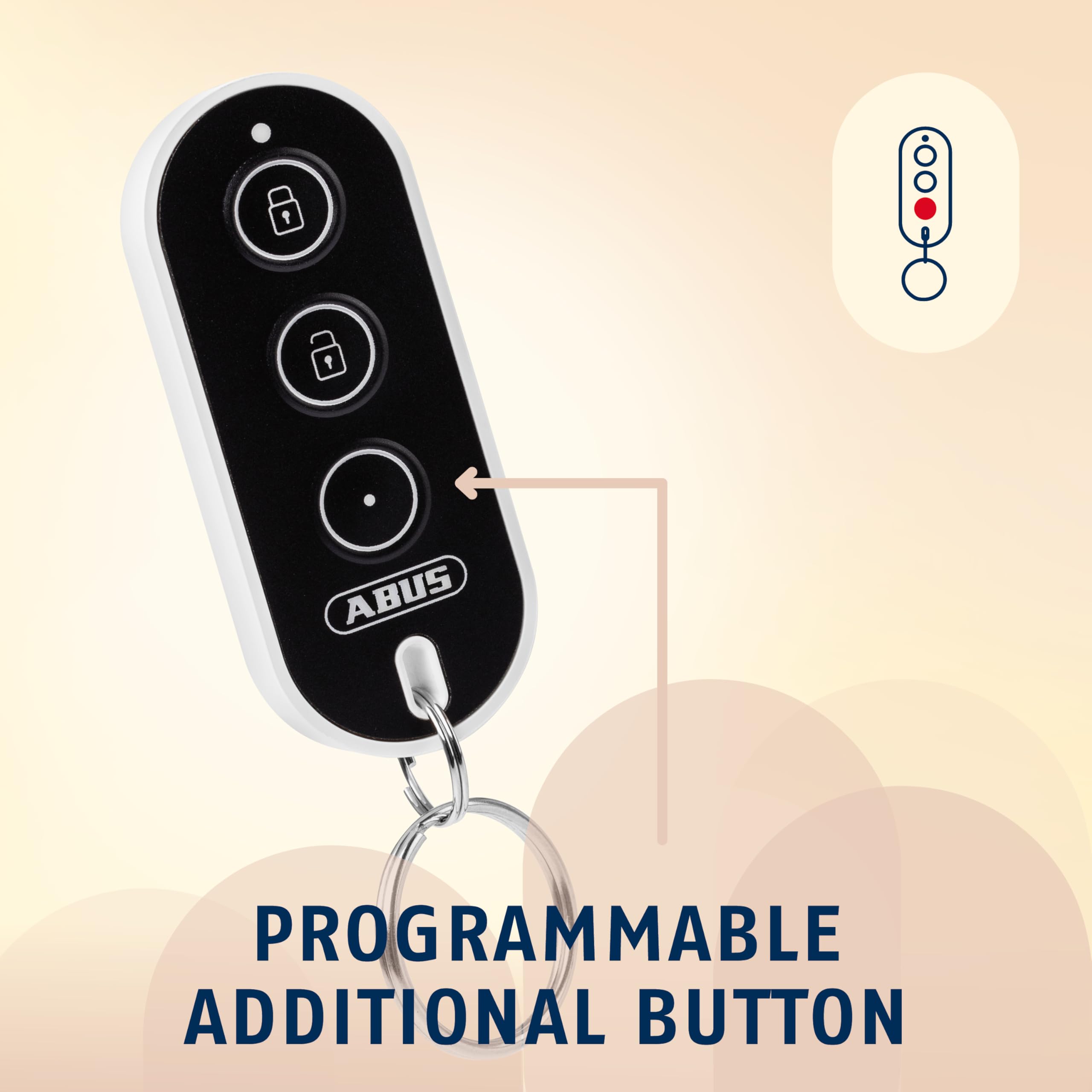 ABUS remote control for the Smartvest Pro wireless alarm system, for operating intruder alarms, suitable for key ring - Image 4