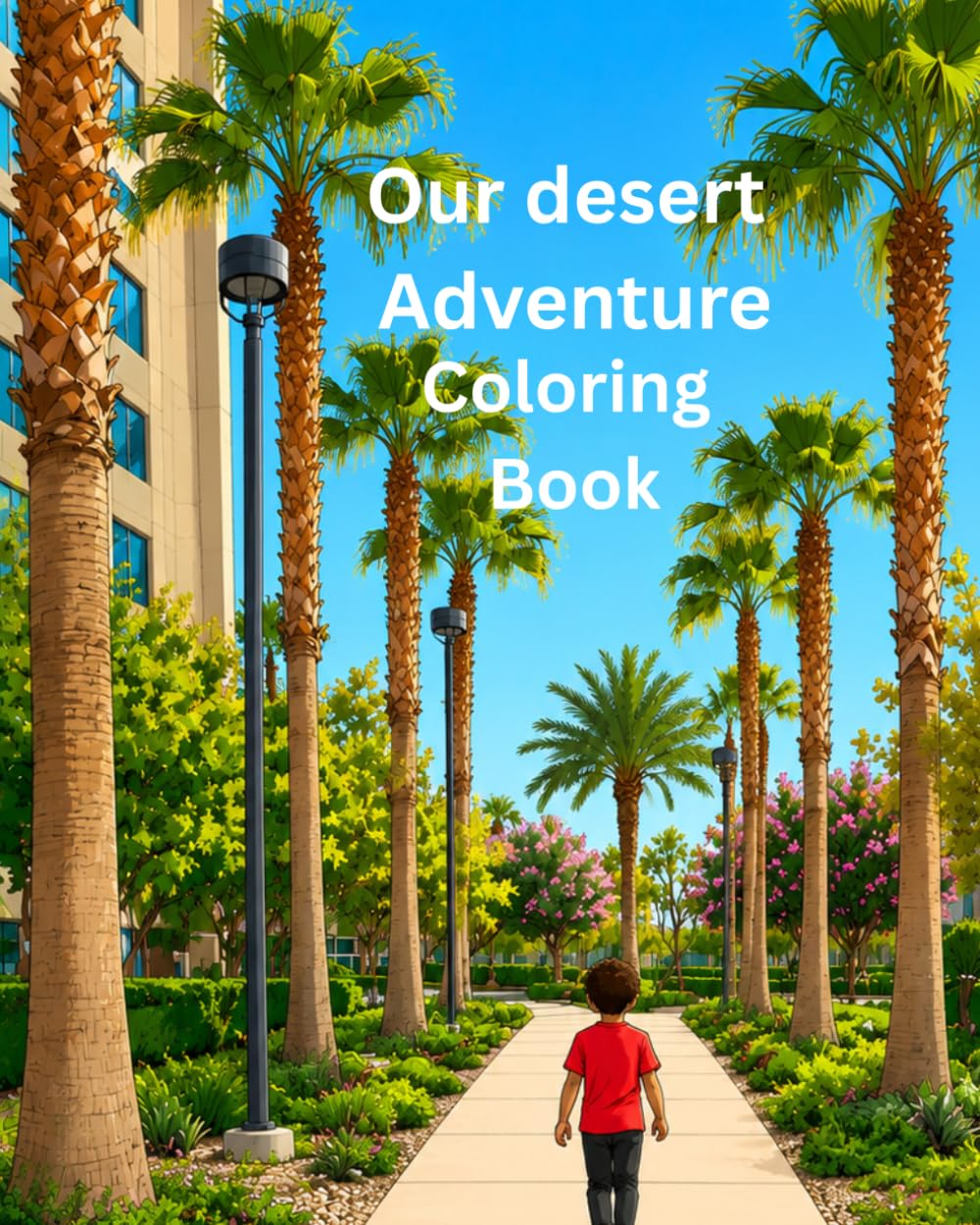 Our Desert Adventure Coloring Book: Childrens coloring book, Be creative, color mountains, people, palm trees, cactus, fish,waterfall, animals (Inner spirit series)