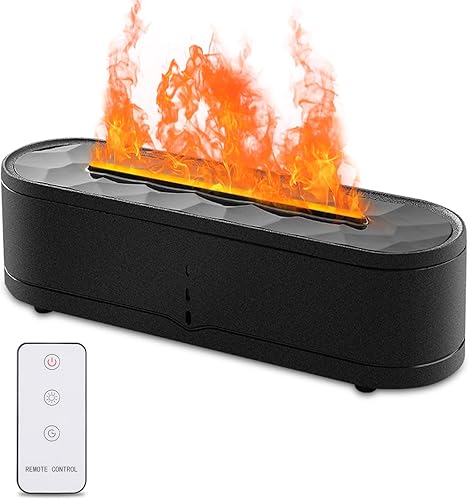 Humidificador de llama de fuego colorido Difusores de aerosol de aceite esencial de aroma de 8.8 fl oz, humidificador ultrasónico de volcán